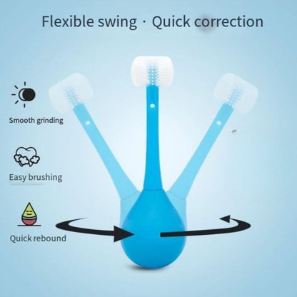 SmileBuds™ – Kids’ 3-Sided Cartoon Toothbrush